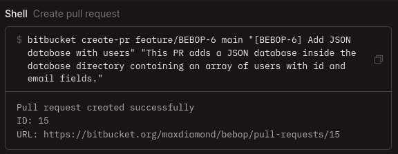 An agent using the Bitbucket tool